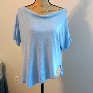 Free People Med. Baby blue shirt